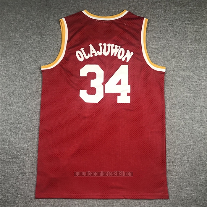 Camiseta Houston Rockets Hakeem Olajuwon #34 Mitchell & Ness 1993-94 Rojo